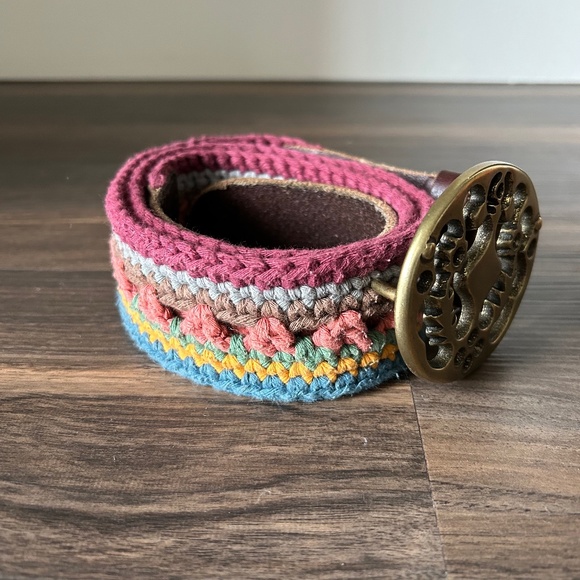 Lucky Brand Accessories - Lucky Brand crochet and leather belt
